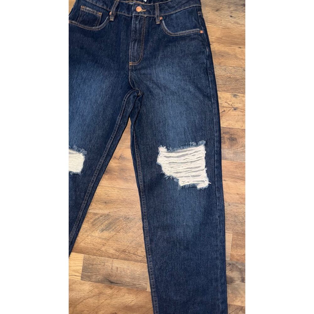 The drop women’s distressed Luca high blue jeans - Picture 3 of 16